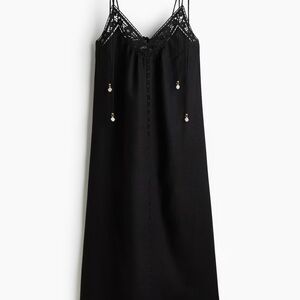 H&M Black Linen Blend Dress